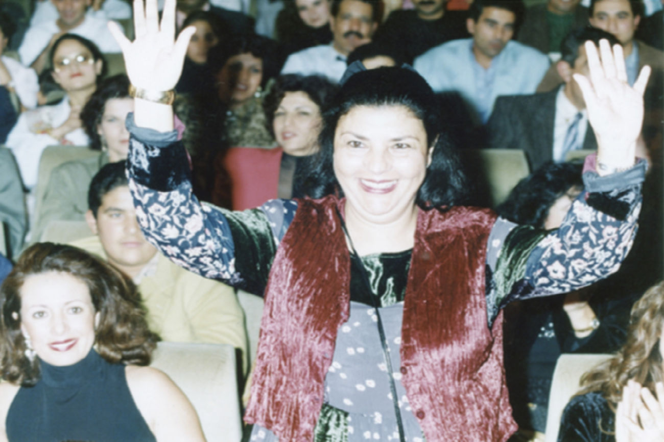 JCC 1994 - Moufida Tlatli upon receiving the Tanit d'Or for her film 'The Silences of the Palace': produced, like the previous two Tunisian Tanit d'Or winners 'The Man of Ashes' in 1986 and 'Halfaouine' in 1990,<br /> by Ahmed Bahaeddine Attia, who is regarded as the producer of the golden age of Tunisian cinema.